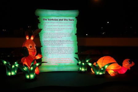 An outdoor exhibition of light sculptures that bring to life all the best children's stories we grew up with. Photo: Rafidah Hamit/The Scoop