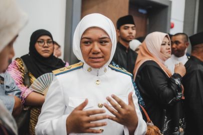 Lt Dk Noorul Aqilah Pg Ishak, one of the graduates from the 17th intake of the Officer Cadet School, RBAF. Photo: Hazimul Harun/The Scoop