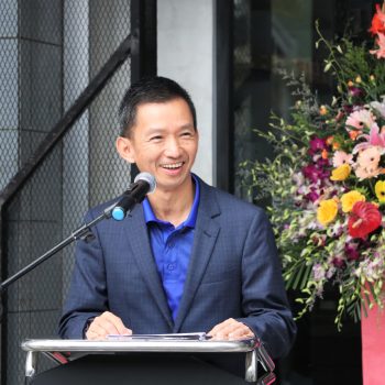 Netcom co-founder Vincent Goh delivers a speech at the company's 25th anniversary celebration. Photo: Rasidah Hj Abu Bakar/The Scoop